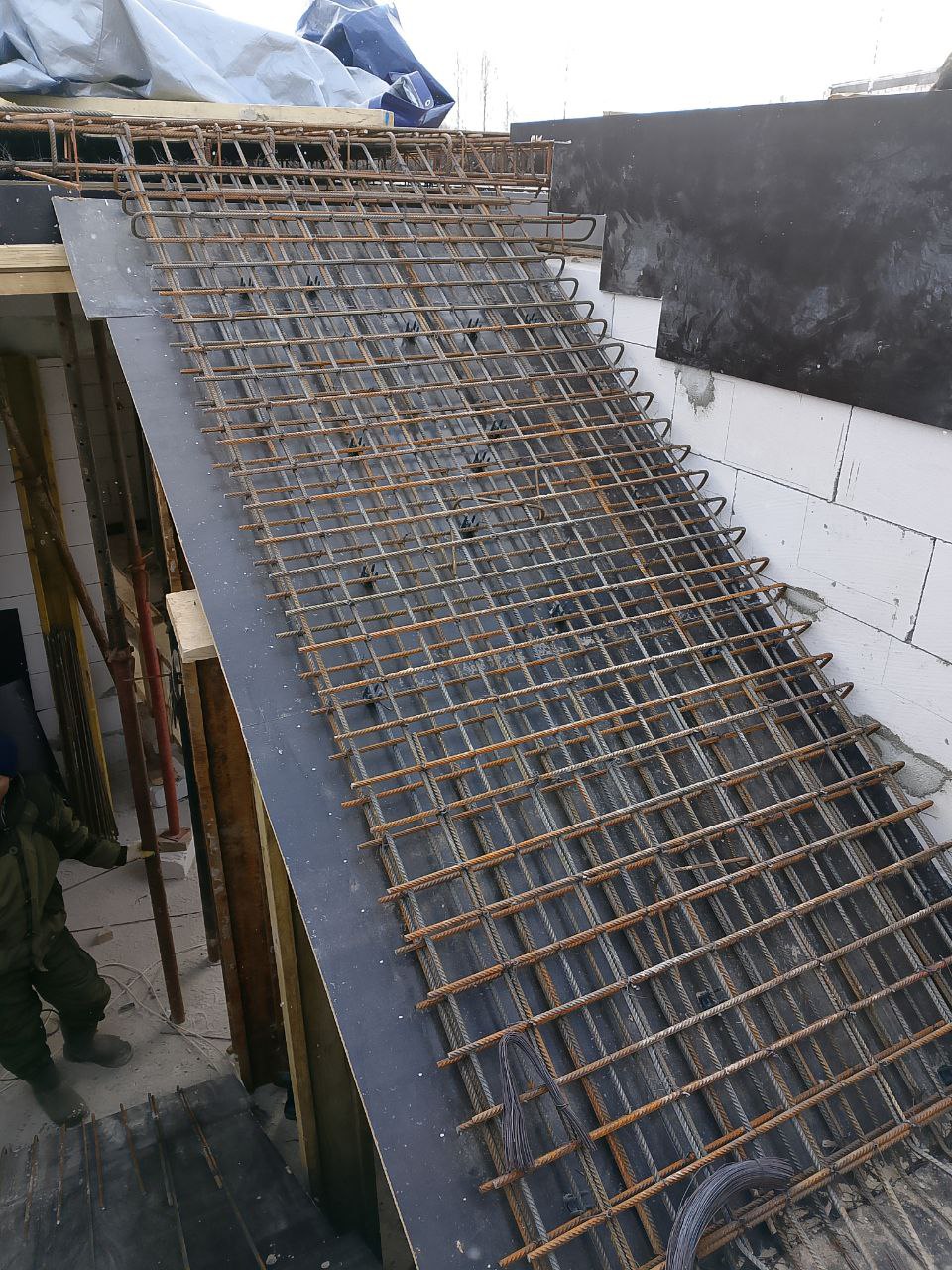 Армирование лестницы