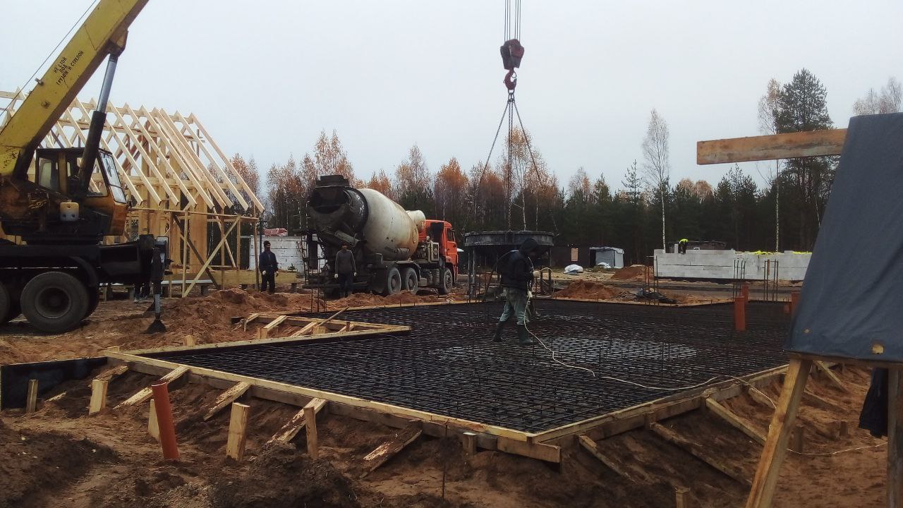 Бетонирование фундамента