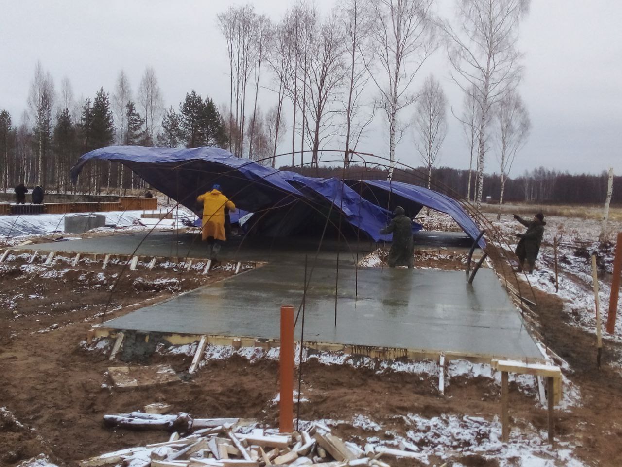 Уход за бетоном зимой