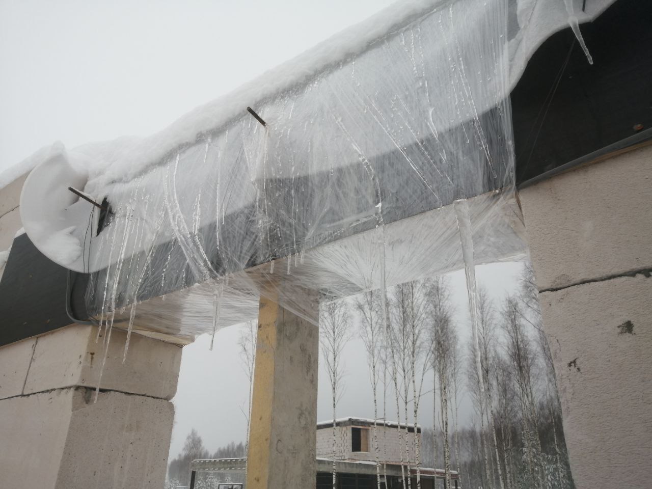 Обогрев перемычек зимой