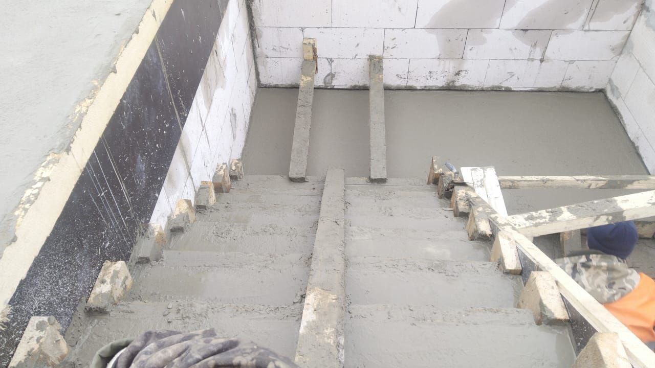 Бетонирование лестницы